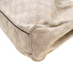 مملوكة مسبقًا حقيبة يد غوتشي سوكي متوسطة جلد غوتشيسيما بيج