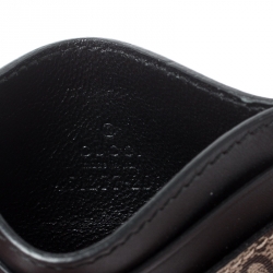 Gucci Beige/Black Kingsnake Print GG Supreme Canvas 4CC Cardholder