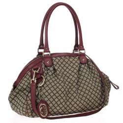 مملوكة مسبقًا Gucci Diamante Canvas Sukey Dome Bag