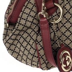 مملوكة مسبقًا Gucci Diamante Canvas Sukey Dome Bag