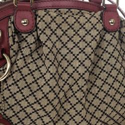 مملوكة مسبقًا Gucci Diamante Canvas Sukey Dome Bag