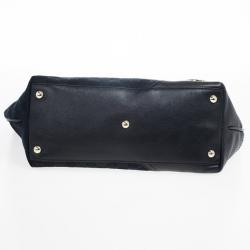 Pre Owned Gucci Black GG Canvas Britt Medium Tote Bag