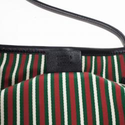 Pre Owned Gucci Black GG Canvas Britt Medium Tote Bag