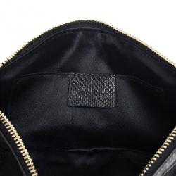 Pre Owned Gucci Black Signature “GG” Canvas Chain Link Pochette