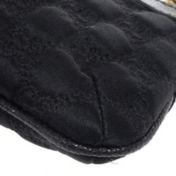 Pre Owned Gucci Black Signature “GG” Canvas Chain Link Pochette