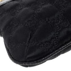 Pre Owned Gucci Black Signature “GG” Canvas Chain Link Pochette