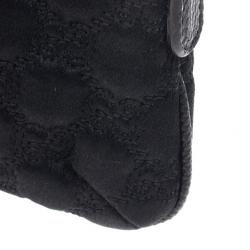 Pre Owned Gucci Black Signature “GG” Canvas Chain Link Pochette