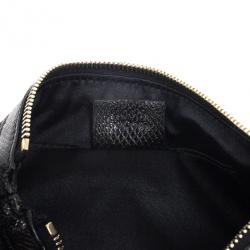Pre Owned Gucci Black Signature “GG” Canvas Chain Link Pochette