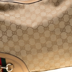 مملوكة مسبقًا حقيبة غوتشي شراشيب هورسبيت كانفاس GG بيج