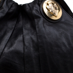 مملوكة مسبقًا Gucci Black Leather Large Hysteria Hobo