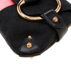 مملوكة مسبقًا حقيبة كلتش غوتشي سلسلة ويب هورسبيت توم فورد إصدار محدود صغيرة ساتان وكانفاس GG وردية/ سوداء