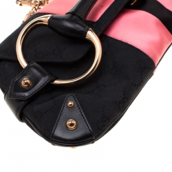 مملوكة مسبقًا حقيبة كلتش غوتشي سلسلة ويب هورسبيت توم فورد إصدار محدود صغيرة ساتان وكانفاس GG وردية/ سوداء