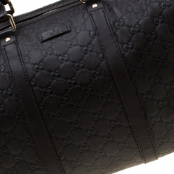 Pre Owned Gucci Dark Brown Guccissima Leather Medium Joy Boston Bag