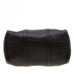 Pre Owned Gucci Dark Brown Guccissima Leather Medium Joy Boston Bag