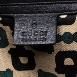 Pre Owned Gucci Black Leather Medium Babouska Indy Hobo