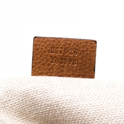 مملوكة مسبقًا Gucci Beige/Brown GG Canvas and Leather Medium Marrakech Hobo