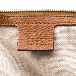 مملوكة مسبقًا Gucci Beige/Brown GG Canvas and Leather Medium Marrakech Hobo