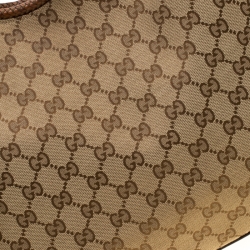 مملوكة مسبقًا Gucci Beige/Brown GG Canvas and Leather Medium Marrakech Hobo