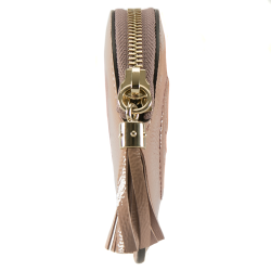 Gucci Dark Beige Patent Leather Soho Coin Purse