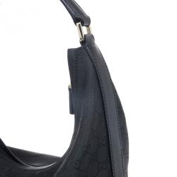 Pre Owned Gucci Original Black GG Canvas Hobo