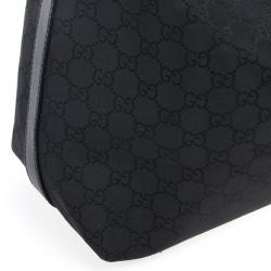 Pre Owned Gucci Original Black GG Canvas Hobo