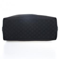 Pre Owned Gucci Original Black GG Canvas Hobo