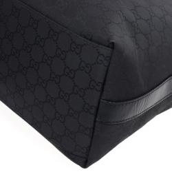 Pre Owned Gucci Original Black GG Canvas Hobo