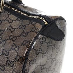 مملوكة مسبقًا Gucci Grey Crystal Lame Joy Boston Satchel