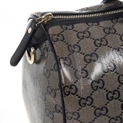 مملوكة مسبقًا Gucci Grey Crystal Lame Joy Boston Satchel