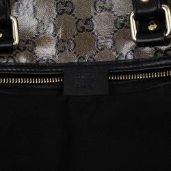 مملوكة مسبقًا Gucci Grey Crystal Lame Joy Boston Satchel
