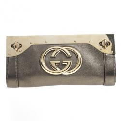 Pre Owned Gucci GG Metallic Starlight Clutch