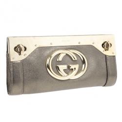 Pre Owned Gucci GG Metallic Starlight Clutch