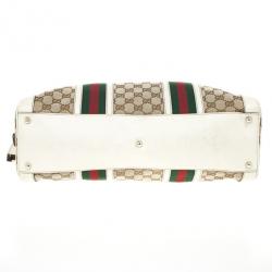 Gucci Monogram Canvas Web Detail Briefcase