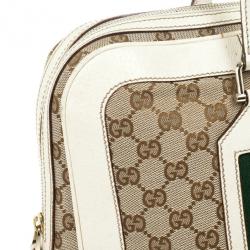 Gucci Monogram Canvas Web Detail Briefcase