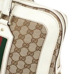 Gucci Monogram Canvas Web Detail Briefcase