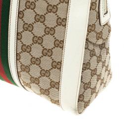 Gucci Monogram Canvas Web Detail Briefcase