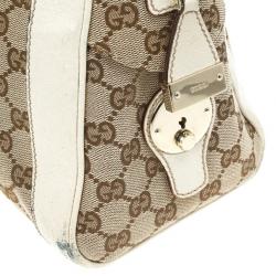 Gucci Monogram Canvas Web Detail Briefcase