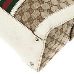 Gucci Monogram Canvas Web Detail Briefcase