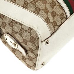 Gucci Monogram Canvas Web Detail Briefcase
