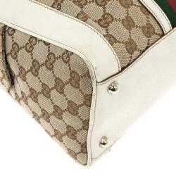 Gucci Monogram Canvas Web Detail Briefcase