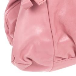 Pre Owned Gucci Pink Leather ‘Hysteria’ Large Tote