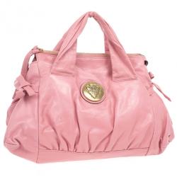 Pre Owned Gucci Pink Leather ‘Hysteria’ Large Tote