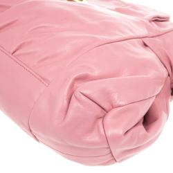 Pre Owned Gucci Pink Leather ‘Hysteria’ Large Tote