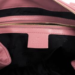 Pre Owned Gucci Pink Leather ‘Hysteria’ Large Tote