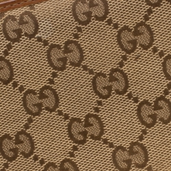 Gucci Beige/Brown GG Canvas and Leather Tassel Zip Around Wallet