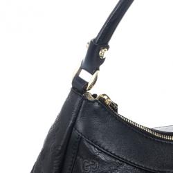 مملوكة مسبقًا Gucci Black Guccissima ‘D Gold’ Hobo