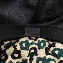 مملوكة مسبقًا Gucci Black Guccissima ‘D Gold’ Hobo
