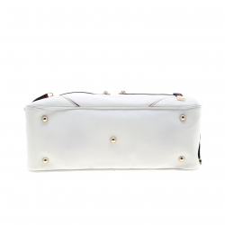 Pre Owned Gucci Ivory Leather Capri Bowler Bag