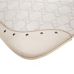 مملوكة مسبقًا حقيبة غوتشي جاكي جلد كريمي غوتشيسيما متوسطة