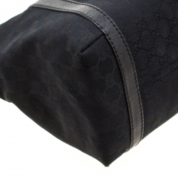 مملوكة مسبقًا Gucci Black Monogram Canvas New Ladies Web Medium Tote  